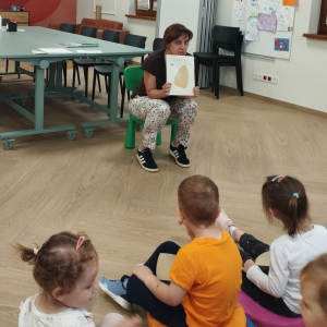 Dzieci słuchają czytanej książki
